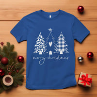 Merry & Bright Christmas Trees T Shirt Chic Winter Shirt Cute Holiday Tee Xmas Gift - Wonder Print Shop