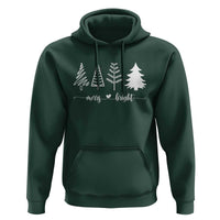 Merry & Bright Christmas Trees Hoodie Holiday Tee Xmas Gift