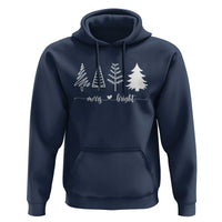 Merry & Bright Christmas Trees Hoodie Holiday Tee Xmas Gift