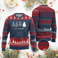 Merry & Bright Christmas Trees Ugly Christmas Sweater Holiday Tee Xmas Gift - Wonder Print Shop
