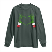 Christmas Skeleton Heart Hands Long Sleeve Shirt