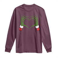 Christmas Skeleton Heart Hands Long Sleeve Shirt