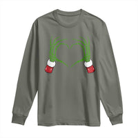 Christmas Skeleton Heart Hands Long Sleeve Shirt