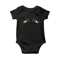 Funny Christmas Baby Onesie Women's Boob Skeleton Hand