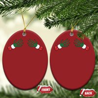 Funny Christmas Ornament Women's Boob Skeleton Hand - Wonder Print Shop