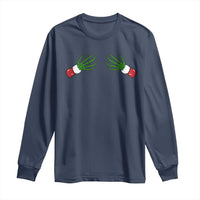 Funny Christmas Long Sleeve Shirt Women's Boob Skeleton Hand