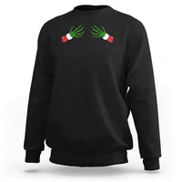 Funny Christmas Sweatshirt Women's Boob Skeleton Hand - Wonder Print Shop