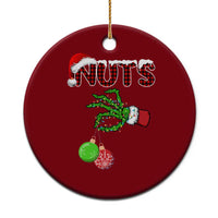 Funny Couples Christmas Ceramic Ornament Chest And Nuts Matching Holiday Skeleton Hand - Wonder Print Shop