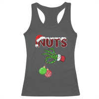 Funny Couples Christmas Racerback Tank Top Chest And Nuts Matching Holiday Skeleton Hand - Wonder Print Shop