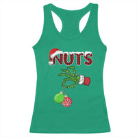 Funny Couples Christmas Racerback Tank Top Chest And Nuts Matching Holiday Skeleton Hand - Wonder Print Shop