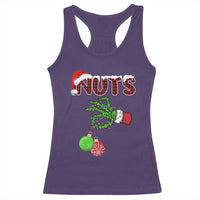 Funny Couples Christmas Racerback Tank Top Chest And Nuts Matching Holiday Skeleton Hand - Wonder Print Shop