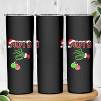 Funny Couples Christmas Skinny Tumbler Chest And Nuts Matching Holiday Skeleton Hand - Wonder Print Shop