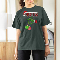 Funny Couples Christmas T Shirt For Women Chest And Nuts Matching Holiday Skeleton Hand - Wonder Print Shop