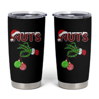 Funny Couples Christmas Tumbler Cup Chest And Nuts Matching Holiday Skeleton Hand - Wonder Print Shop