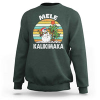 Vintage Cute Mele Kalikimaka Christmas Sweatshirt Funny Snowman Palm Tree Beach Tropical Xmas Gift Family Holiday - Wonder Print Shop