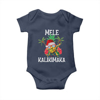 Hawaii Christmas Baby Onesie Mele Kalikimaka Hawaiian Pineapple Xmas Lights Santa Hat