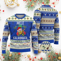 Hawaii Xmas Ugly Christmas Sweater Mele Kalikimaka Hawaiian Pineapple Xmas Lights Santa Hat - Wonder Print Shop