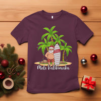 Mele Kalikimaka Hawaiian Christmas In July Hawaii Santa T Shirt Xmas Beach Family Vacation - Wonder Print Shop