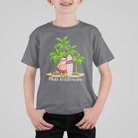 Mele Kalikimaka Hawaiian Christmas In July Hawaii Santa T Shirt For Kid Xmas Beach Family Vacation - Wonder Print Shop