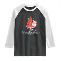 Mele Kalikimaka Hawaiian Christmas Santa Raglan Shirt Watermelon Summer Tree Tropical Xmas