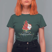 Mele Kalikimaka Hawaiian Christmas In July Hawaii Santa T Shirt For Women Watermelon Summer Tree Tropical Xmas Gift Family Holiday - Wonder Print Shop