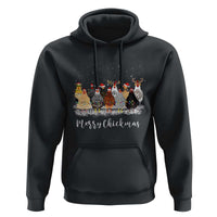Сute Christmas Chickens Hoodie Xmas Farm Animals
