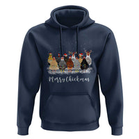 Сute Christmas Chickens Hoodie Xmas Farm Animals