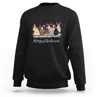 ute Christmas Chickens Sweatshirt Xmas Farm Animals - Wonder Print Shop