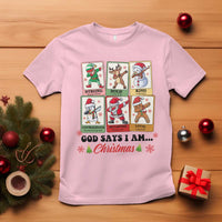 Religious Christmas T Shirt God Says I Am Xmas Christian Bible - Wonder Print Shop