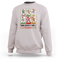 Religious Christmas Sweatshirt God Says I Am Xmas Christian Bible - Wonder Print Shop