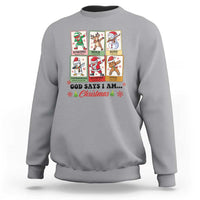 Religious Christmas Sweatshirt God Says I Am Xmas Christian Bible - Wonder Print Shop