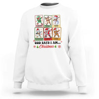 Religious Christmas Sweatshirt God Says I Am Xmas Christian Bible - Wonder Print Shop