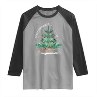 Merry and Bright Christmas Sleigh Raglan Shirt