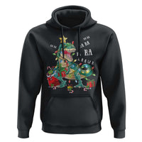 Dinosaur Christmas Hoodie Tree Lights Xmas Boys Men