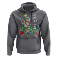 Dinosaur Christmas Hoodie Tree Lights Xmas Boys Men