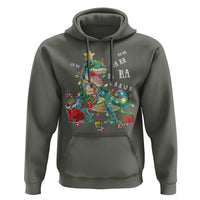 Dinosaur Christmas Hoodie Tree Lights Xmas Boys Men