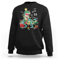 Dinosaur Christmas Sweatshirt Tree Lights Xmas Boys Men - Wonder Print Shop