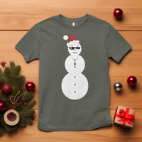 Funny Angry Snowman T Shirt Gangster Snowmen Rap Hip Hop - Wonder Print Shop