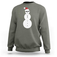 Funny Angry Snowman Sweatshirt Gangster Snowmen Rap Hip Hop - Wonder Print Shop