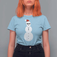 Funny Angry Snowman T Shirt For Women Gangster Snowmen Rap Hip Hop - Wonder Print Shop