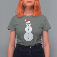 Funny Angry Snowman T Shirt For Women Gangster Snowmen Rap Hip Hop - Wonder Print Shop