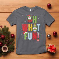 Funny Christmas Santa T Shirt Oh What Fun Christmas Tree And Wreath - Wonder Print Shop