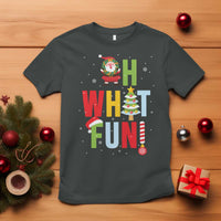 Funny Christmas Santa T Shirt Oh What Fun Christmas Tree And Wreath - Wonder Print Shop