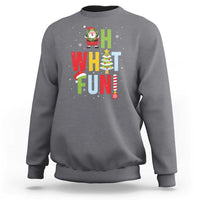Funny Christmas Santa Sweatshirt Oh What Fun Christmas Tree And Wreath - Wonder Print Shop