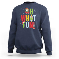 Funny Christmas Santa Sweatshirt Oh What Fun Christmas Tree And Wreath - Wonder Print Shop