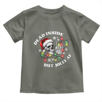 Christmas Skeleton Toddler T Shirt Dead Inside But Jolly AF Festive Sarcastic Snarky Skull