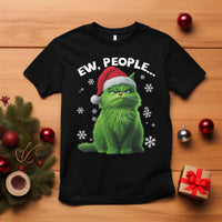 Funny Christmas Cat T Shirt Ew People Xmas Gag Gift - Wonder Print Shop