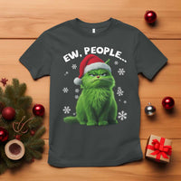Funny Christmas Cat T Shirt Ew People Xmas Gag Gift - Wonder Print Shop