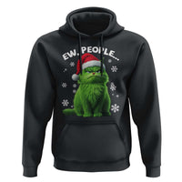 Funny Christmas Cat Hoodie Ew People Xmas Gag Gift