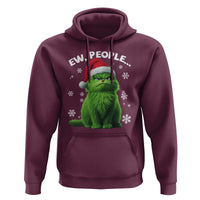 Funny Christmas Cat Hoodie Ew People Xmas Gag Gift